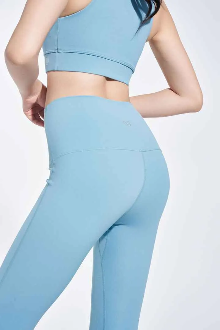 Quần legging ống búp màu xanh dương nhạt