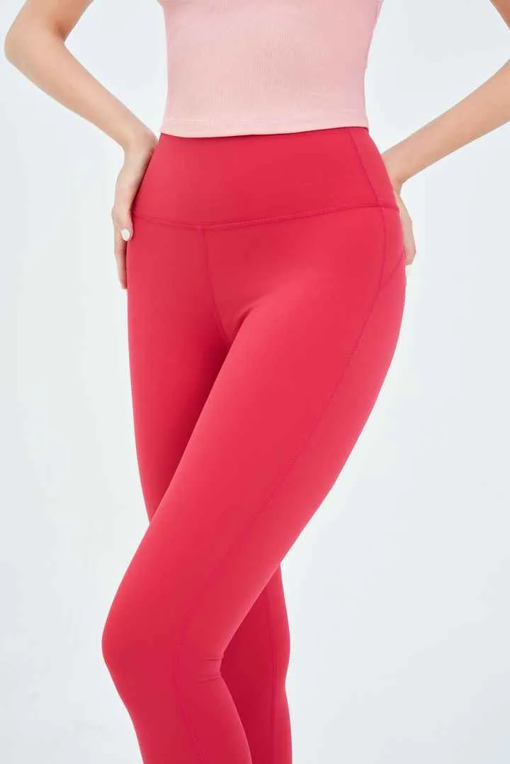 Quần legging ống búp màu hồng đào
