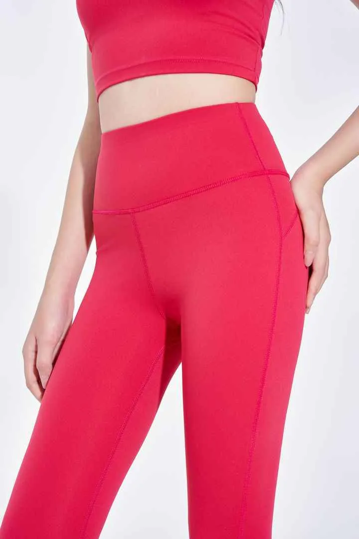 Quần legging ống búp màu đỏ
