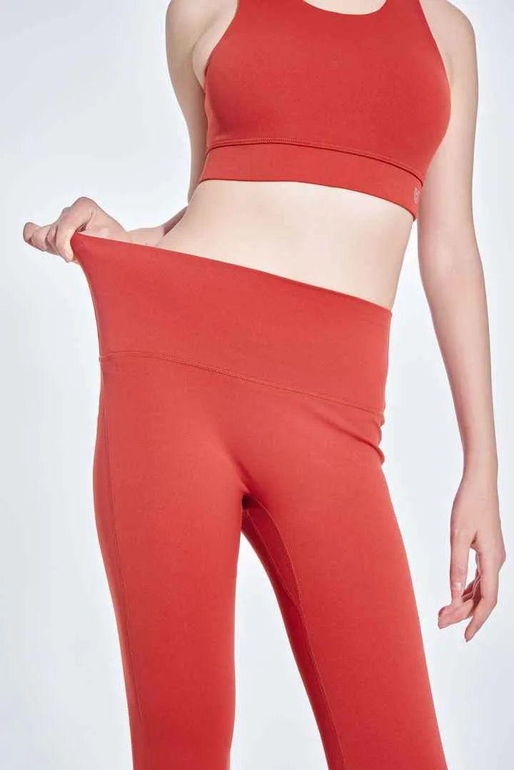 Quần legging ống búp màu cam