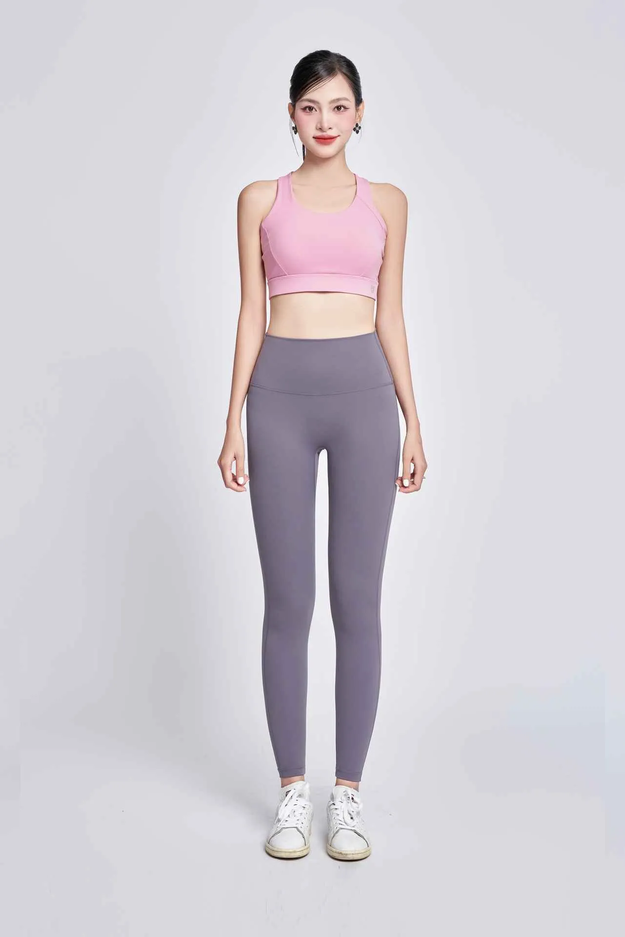 Áo bra đan dây chéo sau lưng màu hồng nhạt