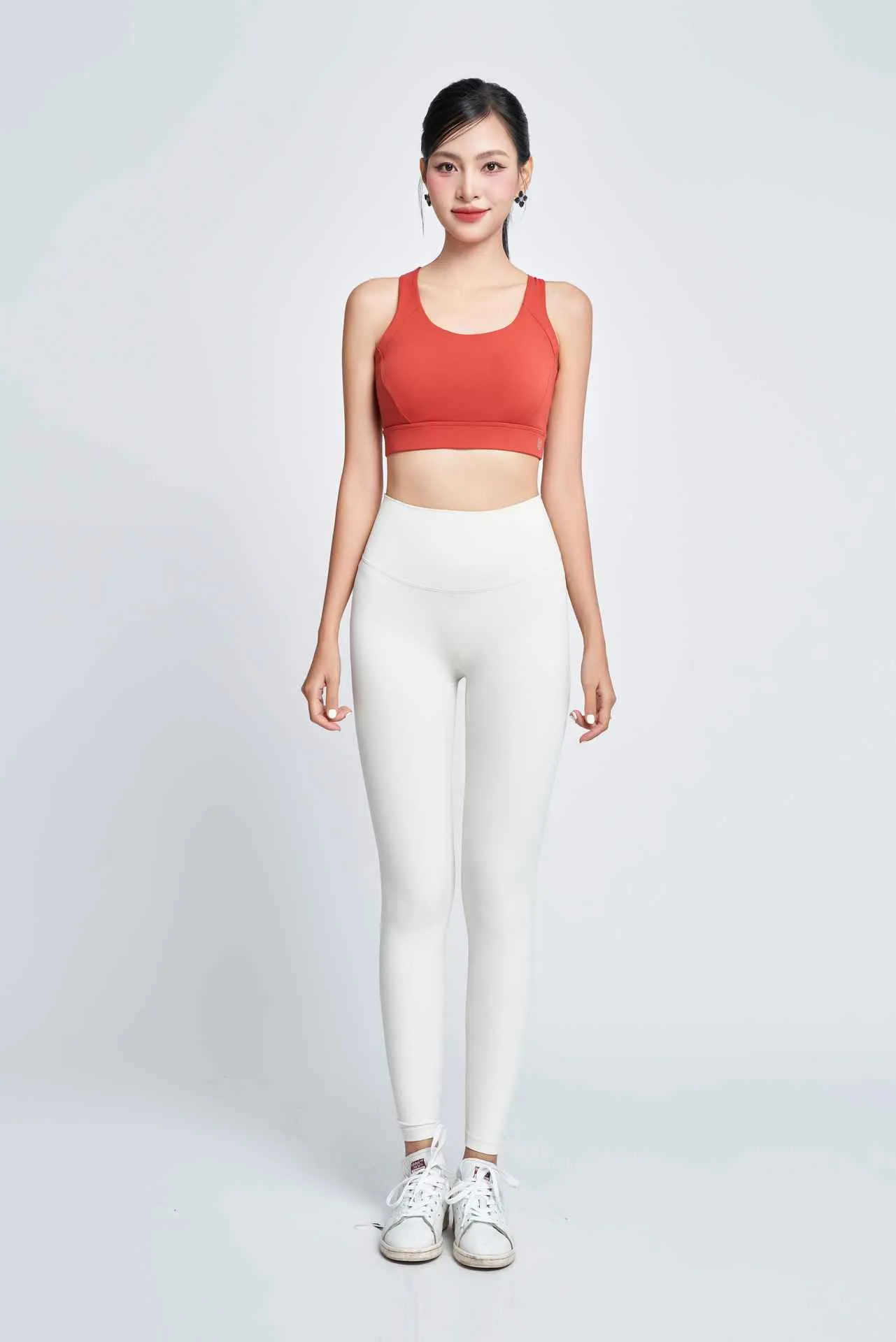 Áo bra đan dây chéo sau lưng màu cam