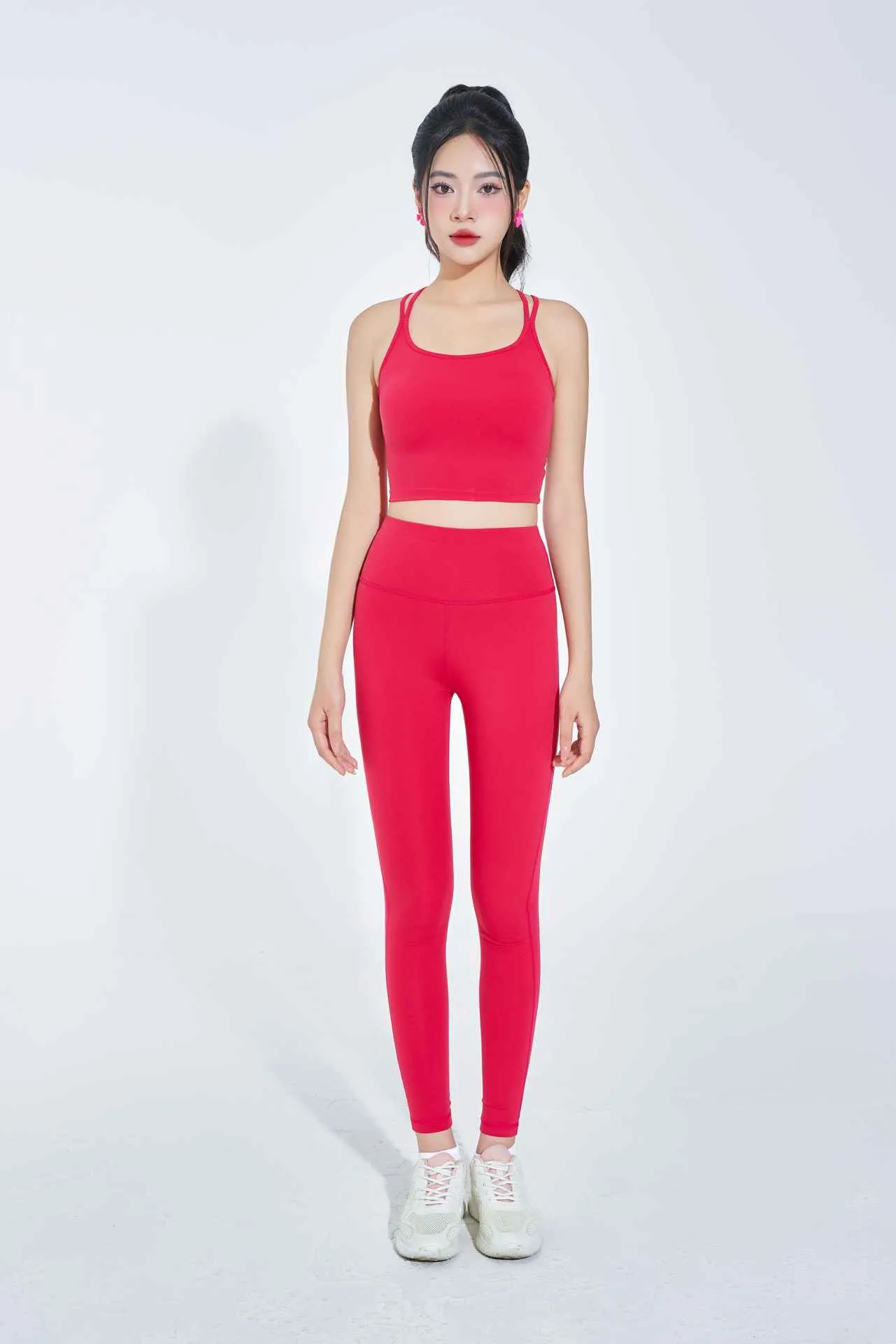 Áo bra đan dây mút đúc màu hồng đào