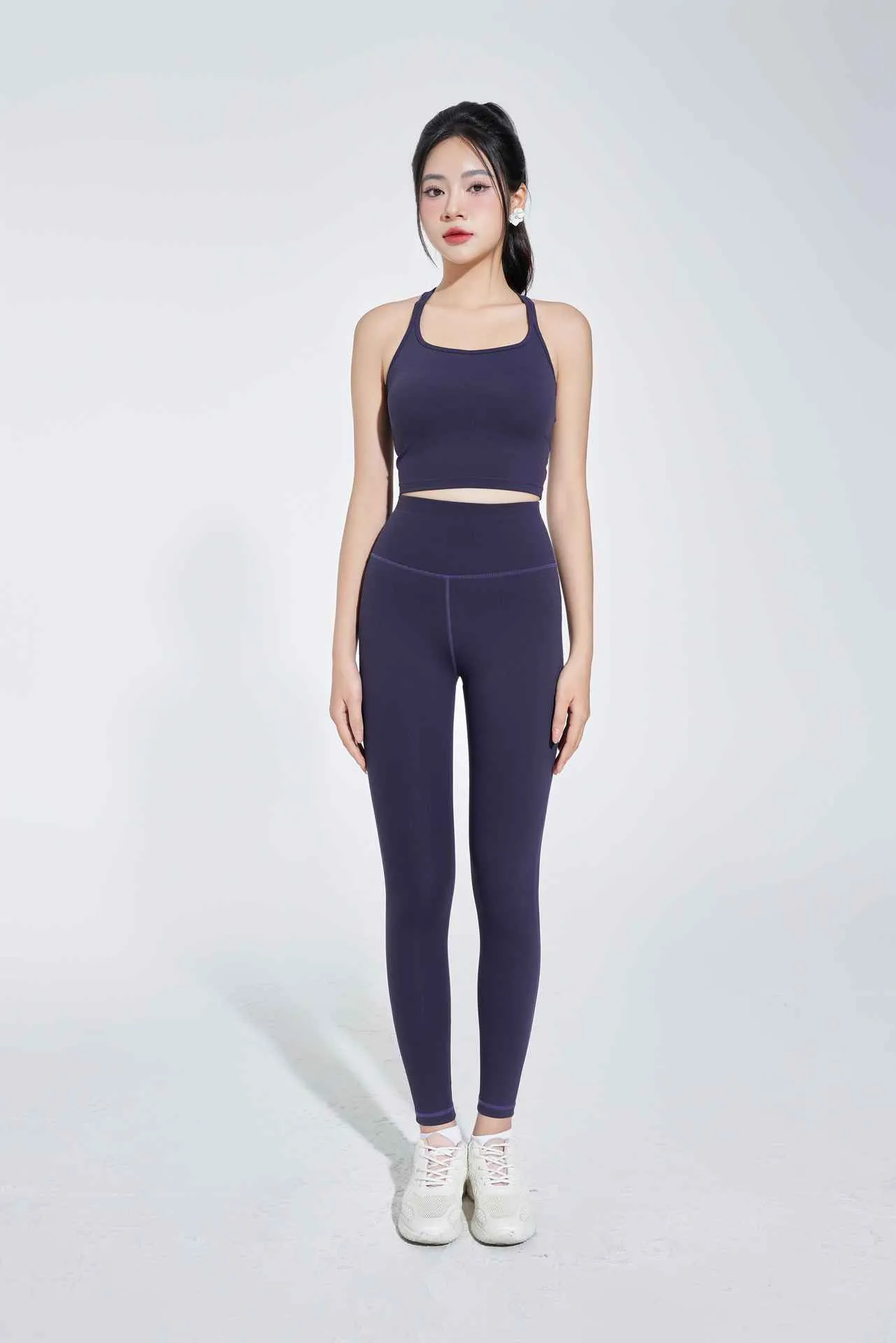 Áo bra đan dây mút đúc màu xanh than